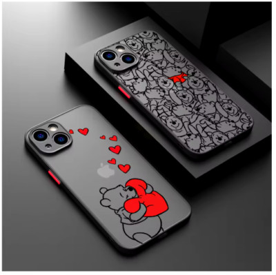 WINNIE PUUH Handyhülle iPhone Serien 7 - 16 Plus Pro Max Schutz Silikon Case