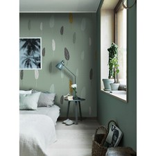 Leaf Non-woven wallpaper gray wall mural photo Home Decor Wallcover Roll