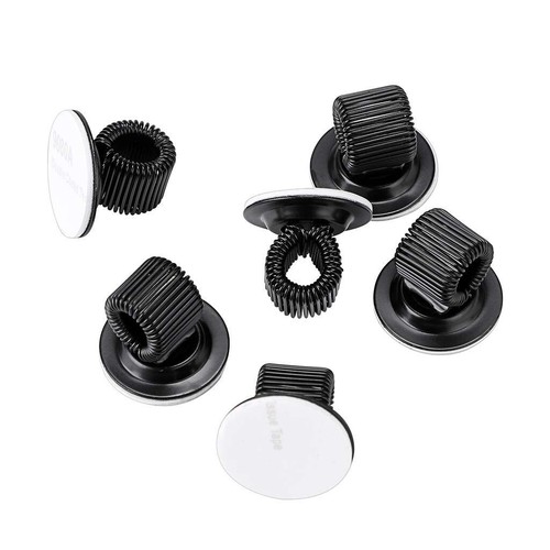 12 Pcs Stainless Steel Self Adhesive Pen Holder Clips w/ Adjustable Spring Loop - Picture 3 of 7