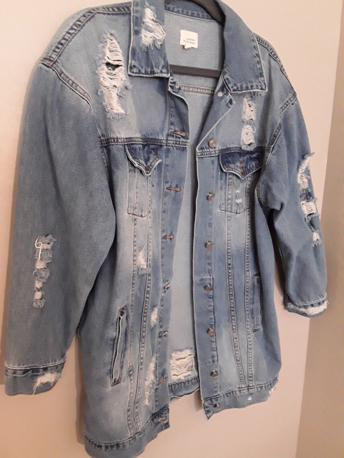 caution to the wind denim jacket