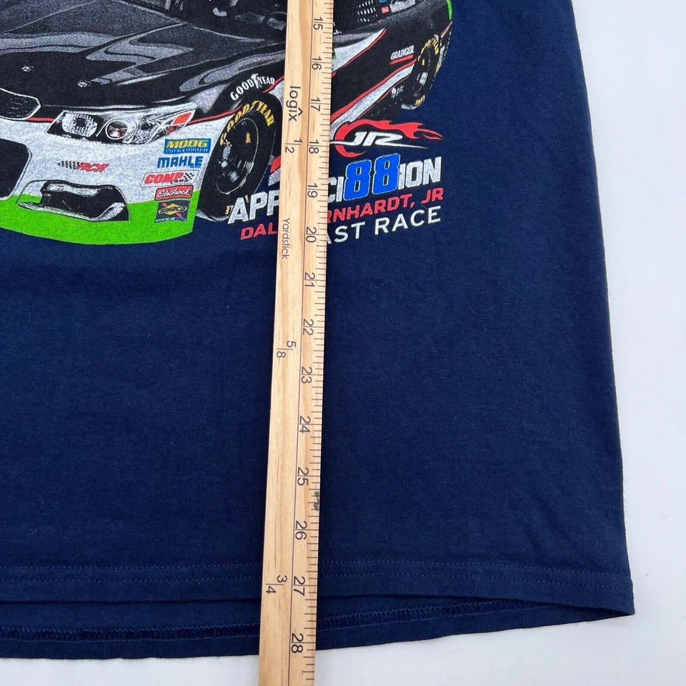 Camiseta Dale Earnhardt Jr Monster Energy Adulto Azul Grande Última Carrera Nascar Foto 3 de 4