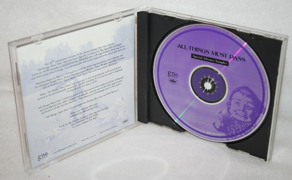 GEORGE HARRISON All Things Must Pass Special Advance Sampler CD PROMO 2001 - Image 2 of 3