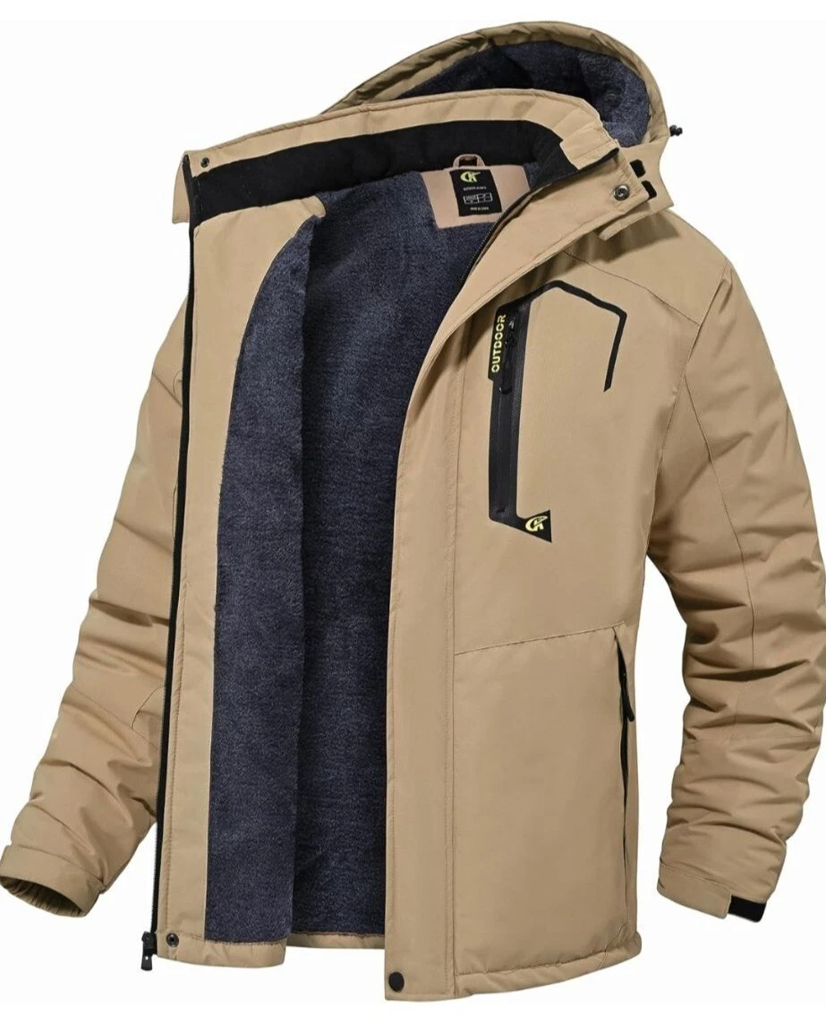Outdoor Exploration Mens Tan Waterproof Windproof Ski Jacket S NWT