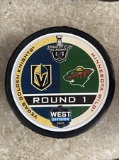 Vegas Golden Knights Wild 2021 Playoffs 3D Puck T-Mobile Arena Round 1 Hockey 