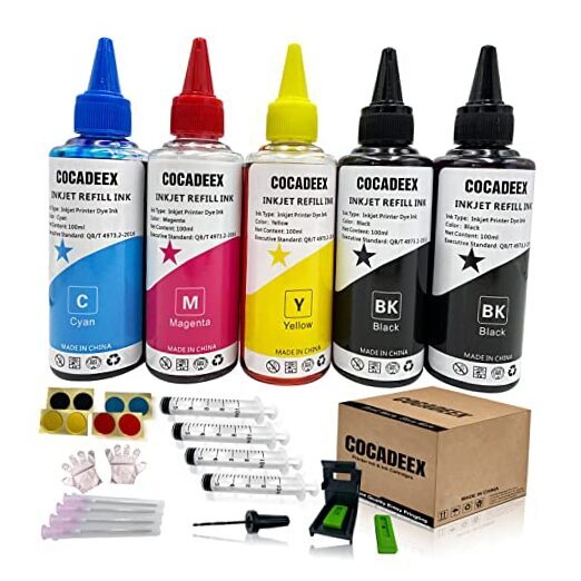 500ml Ink Refill Kit Compatible with Printer Ink Cartridges 67XL 65XL 64XL