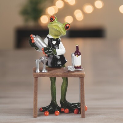 6.25''H Bartendor Frog Figurine Ornament Home Decor Unique Gift