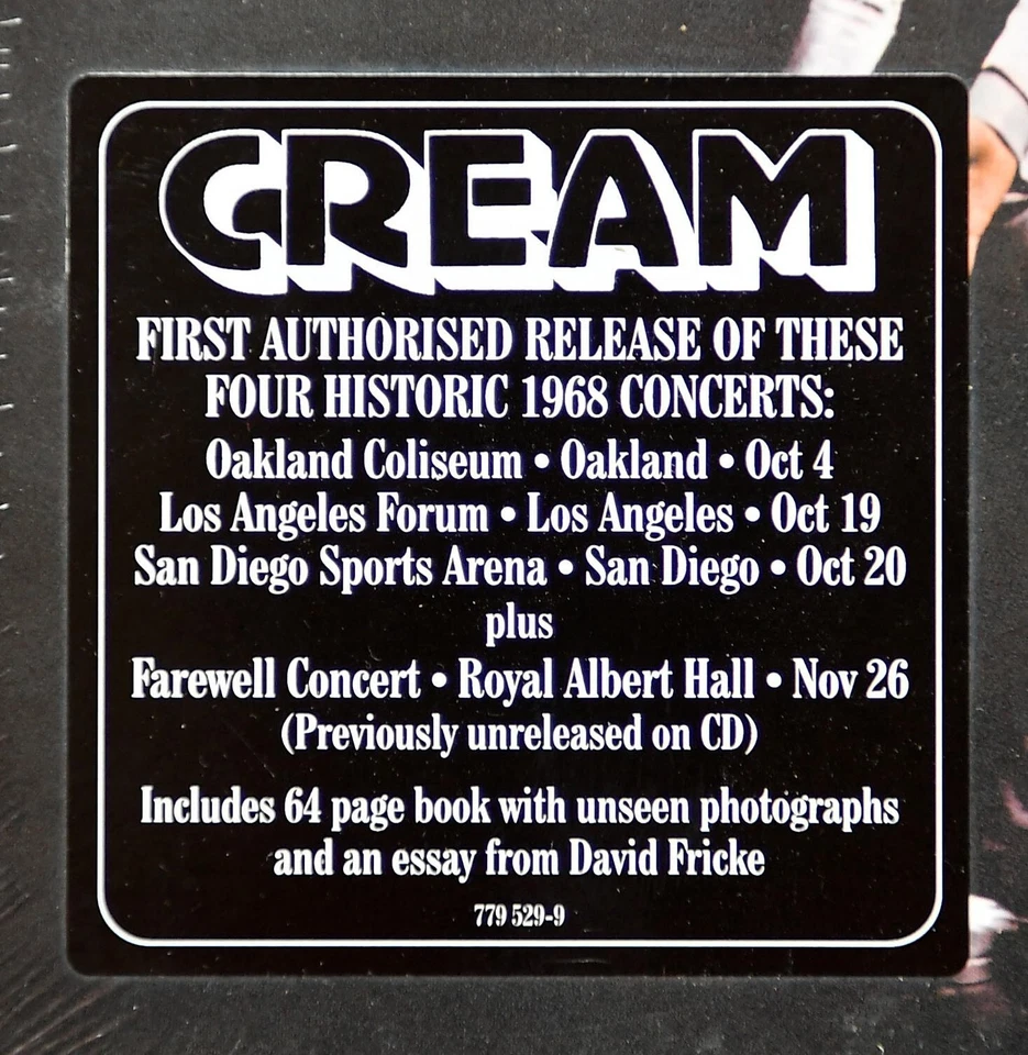 CREAM - Goodbye Tour (Live 1968) - BOX SET - Exclusive Print - 4x CD - SEALED !! - Bild 2 von 4