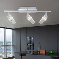 Spotleiste Deckenleuchte Wohnzimmerlampe Led Spotleuchte Glas Chrom Schwenkbar