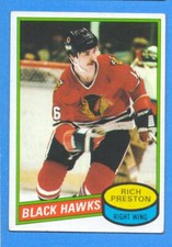 1980-81 Topps #41 Rich Preston VG+ Blackhawks