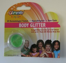 Glimmer Body Art Body Glitter BRIGHT GREEN Party Accessory Non Toxic