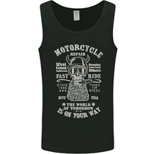 Motorcycle Repair Motorbike Biker Mens Vest Tank Top