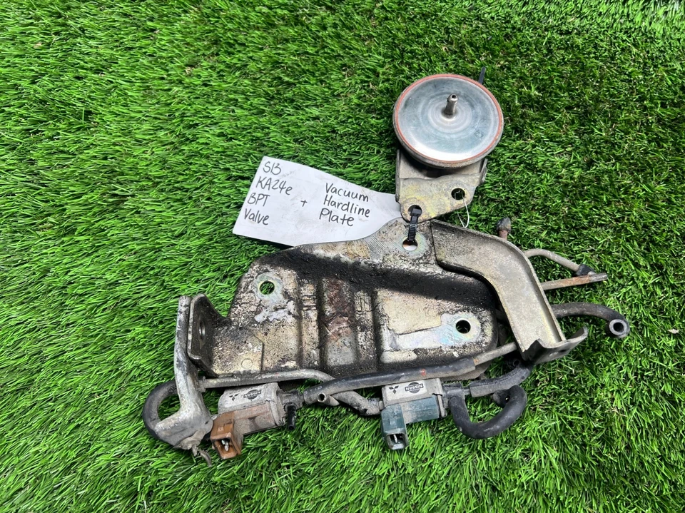 89-94 Nissan 240sx S13 KA24DE BPT Valve and Vacuum Hardline Plate *UNTESTED* - Image 2 of 4