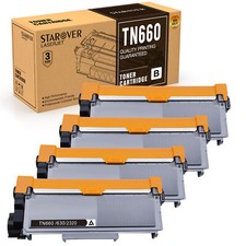 4 PK High Yield TN660 Toner for Brother TN-630 HL-L2320D HL-L2360DW HL-L2380DW