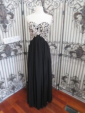 P284 MICHELLE K 0504  SZ SM 2-4   BLACK PROM HOMECOMING DRESS GOWN