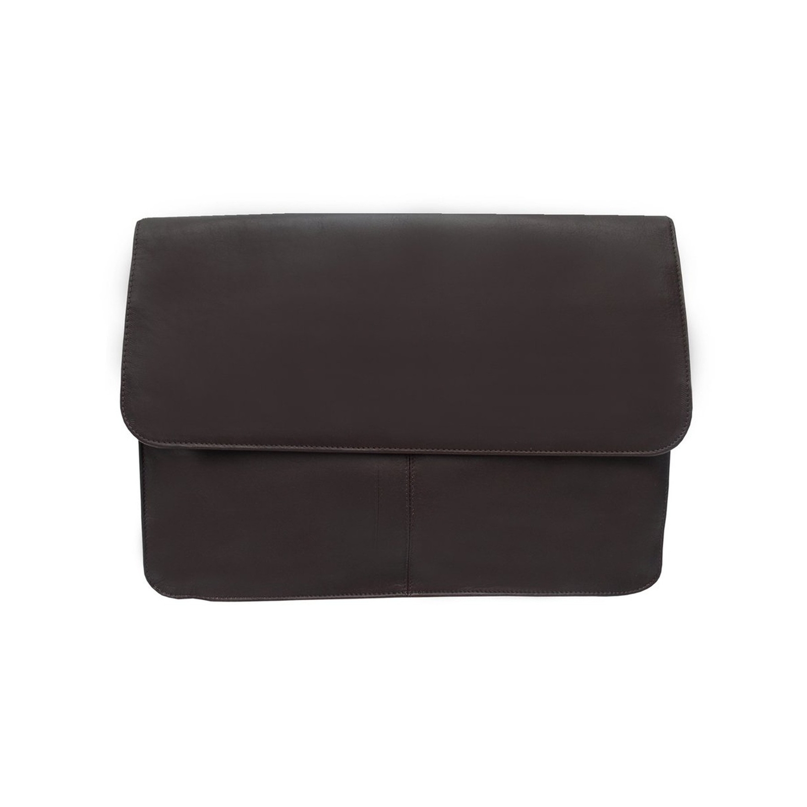 Three-Section Flap Portfolio, Chocolate, One Size