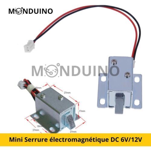 Mini Serrure électromagnétique DC 6V/12V électronique Arduino MONDUINO - Picture 1 of 2