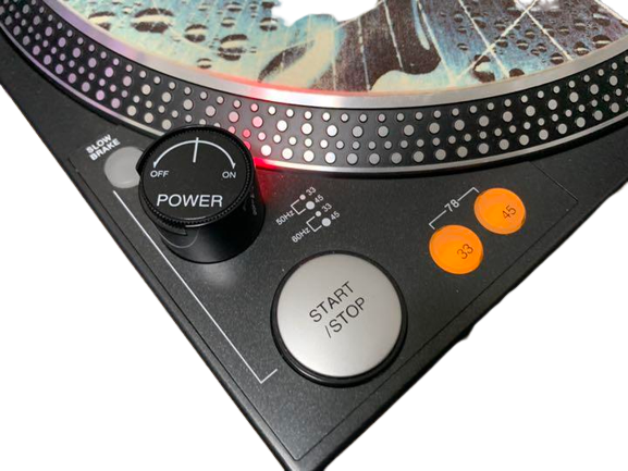 Denon DP-DJ101 Turntable Record Player Black from Japan Very Good