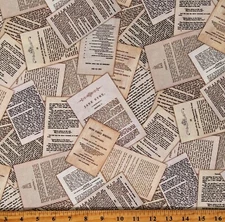 108" Wide Library of Rarities Jane Eyre Quilt Backing Fabric by the Yard D262.18