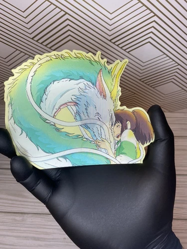 Spirited Away Chihiro & Haku 3D Lenticular Motion Car Sticker Studio جيبلي