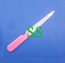 Nail File 11cm Stainless Steel With Pink Coated Manicure Pedicure B-700