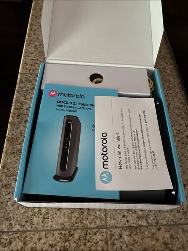 Motorola MB8611 DOCSIS 3.1 Multi-Gig Cable Modem 2.5 Gbps Port 2500 Mbps - Black - Photo 6/8