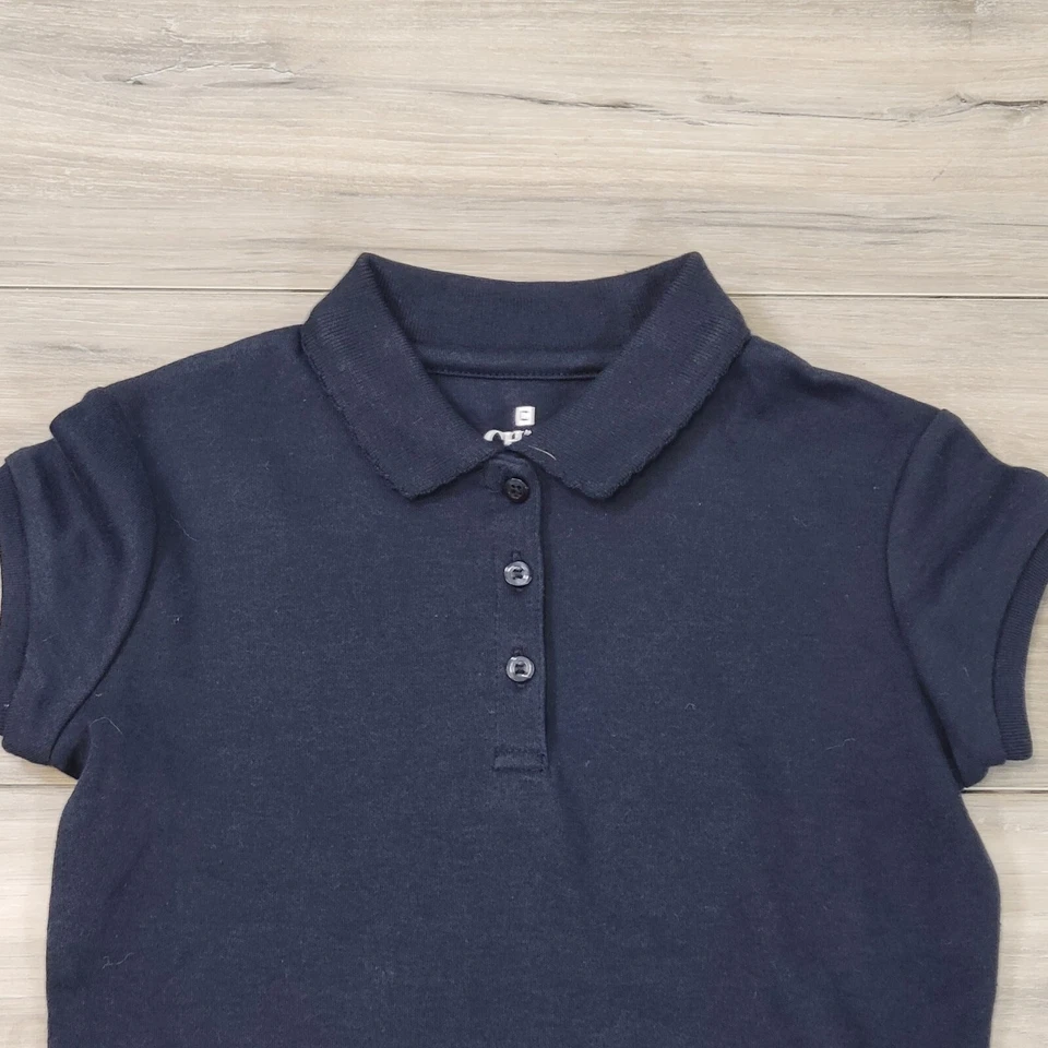 Camisa Polo Chaps Niñas Grande 6 Azul Marino Nueva Foto 2 de 4