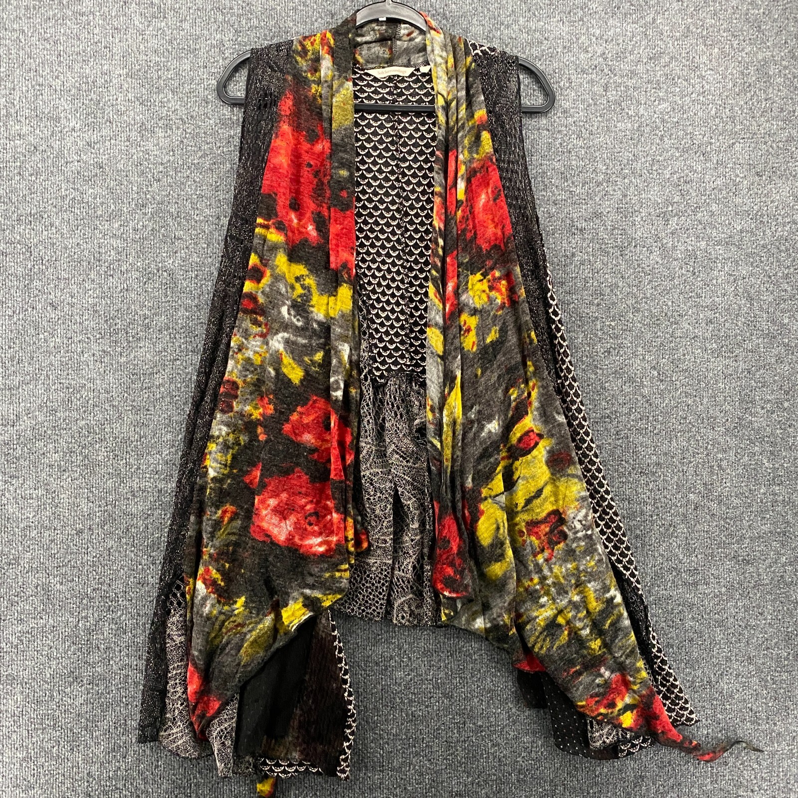 Soft Surroundings Cadigan Large Patchwork Open Fr… - image 1