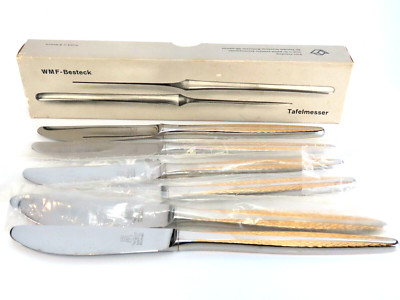 WMF Bestek Tafelmesser Stainless Germany Dinner Knives Set of 6 in Box New