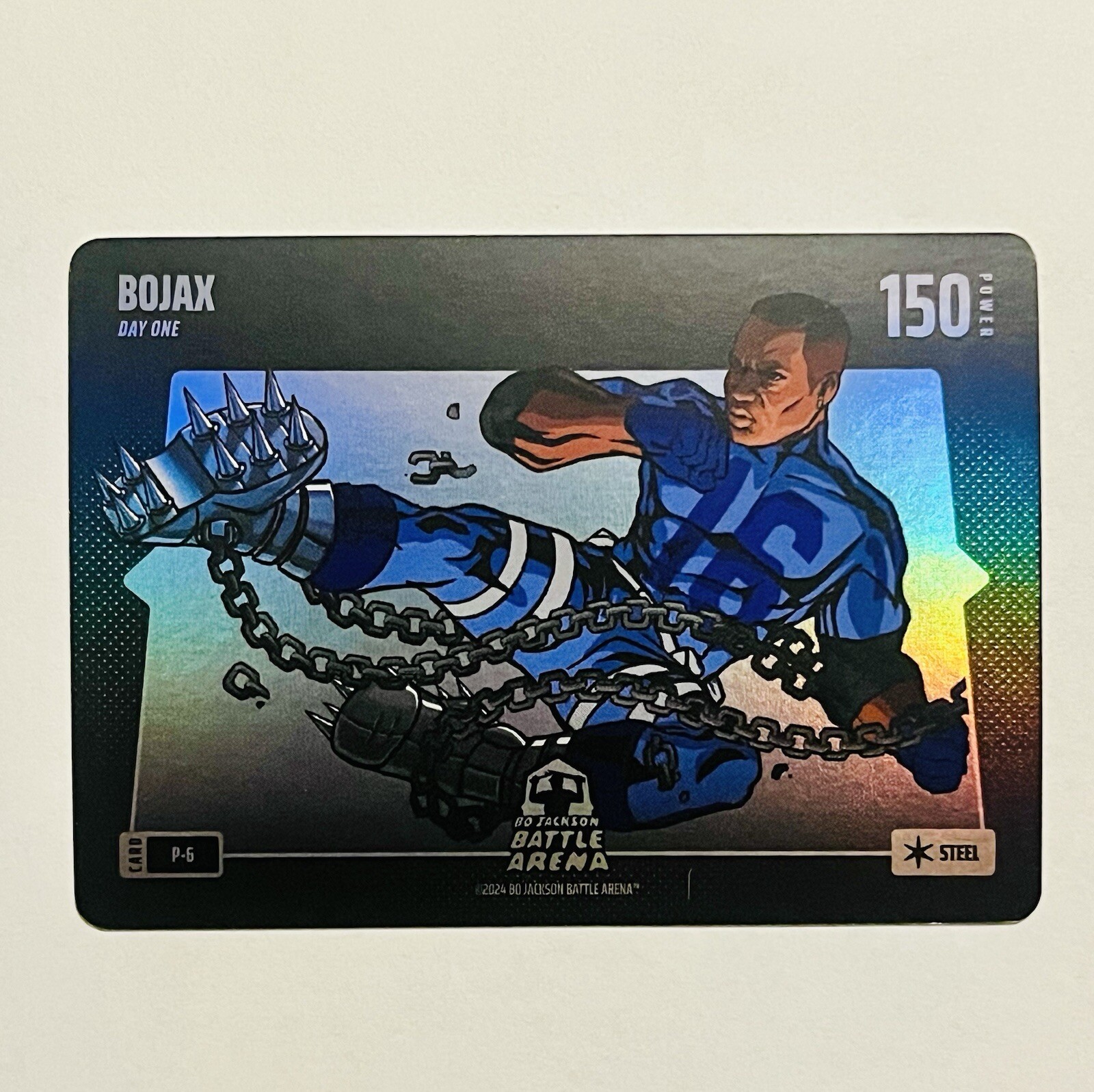 ?Bo Jackson Battle Arena Bojax Steel Battlefoil Day One P-6 RARE STEEL