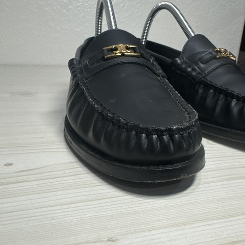 Celine Luco Triomphe Loafers Women’s 39 US 9 Black Polished Bullskin Classic - Picture 6 of 12