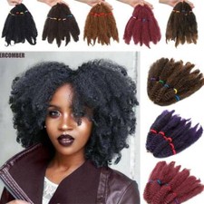 Soft Afro Kinky Marley Braid Crochet Braiding Hair Extension Fluffy Curly Wavy