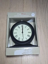 FirsTime & Co. Antolini Tabletop Clock, 5.5"H x 5"W, Black
