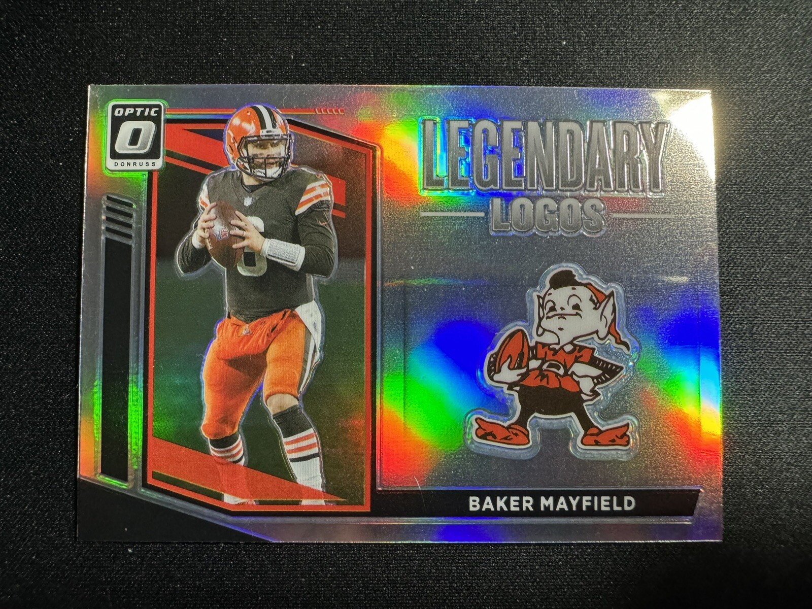 2021 Donruss Optic Baker Mayfield Legendary Logos Holo #LL-4 - Browns+BONUS CARD