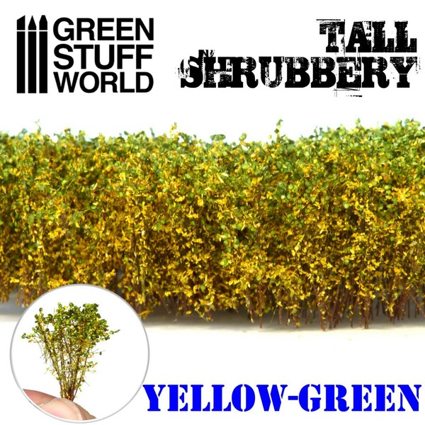 Arbustos Altos Amarillo Verde - Modelismo Miniaturas Árboles Natural