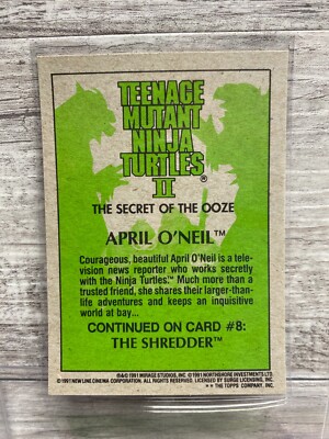 1991 Topps Teenage Mutant Ninja Turtles 2 Movie Secret Ooze #7