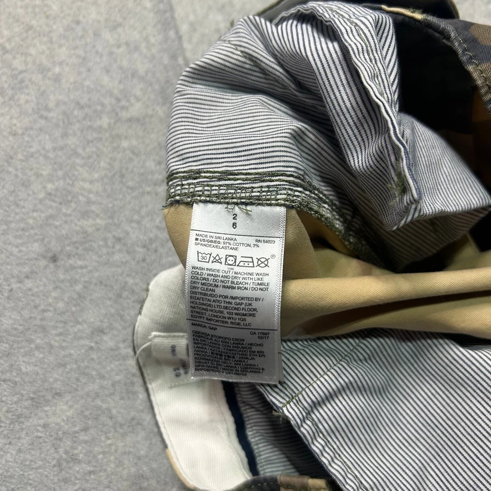 Gap Pants Womens Size 2 Girlfriend Chino Camo Green Brown Casual Army Military - Image 4 of 4