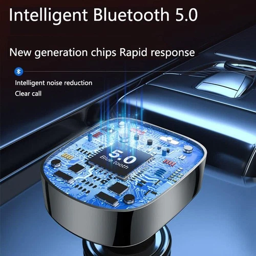 Car Mp3 Player Dual USB Fast Charger Fm Bluetooth Receiver Bluetooth Compatible - Picture 3 of 24