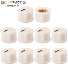 15x10mm White Plastic Set Pointer knobs For Hifi Guitar AMP Effect Pedal Cabinet