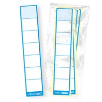 Itenga 10X Ordner Etiketten RüCkenschilder Din A4 Schmal Kurz Selbstklebend Blau