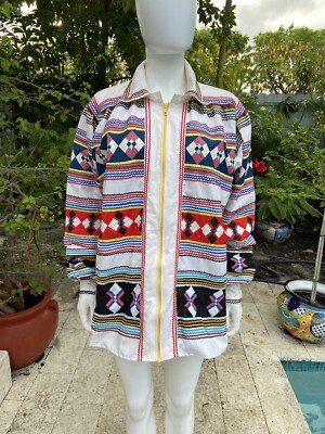 〜70s Seminole jacket セミノールジャケット RARE 1970s Seminole Native American Turquoise Blue Patchwork