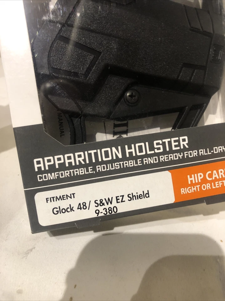 Uncle Mikes Apparition Belt Holster Glock 48/SW Ez Sheild Black Ambi 79076 - Image 2 of 4