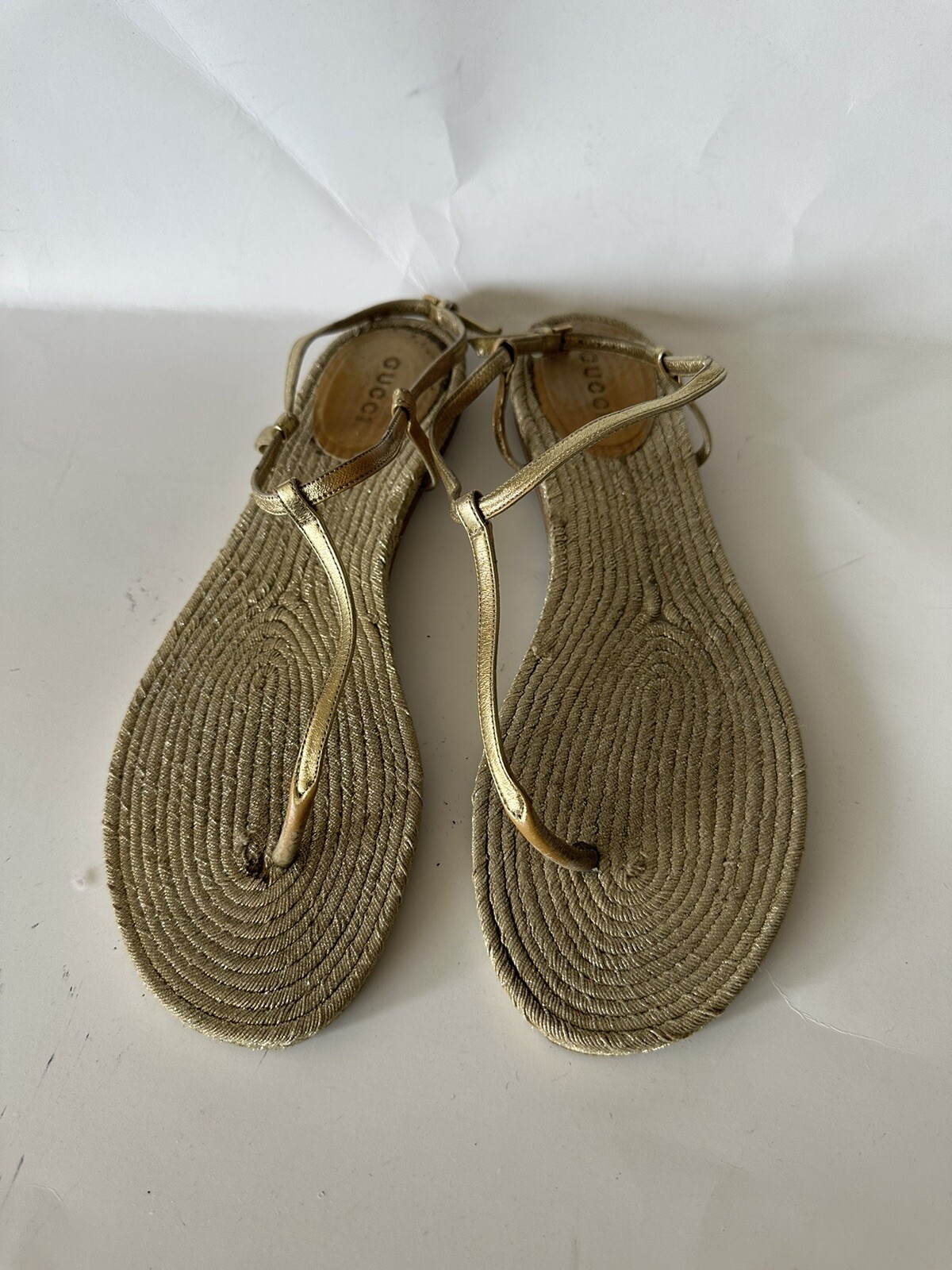 PANTOFOLA D’ORO Pantofole con perizoma autentiche Gucci taglia 38 5 US 8 5