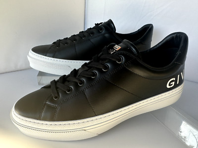 New Givenchy Men's City Sport Sneakers Black Size 10 Logo Tennis Shoes