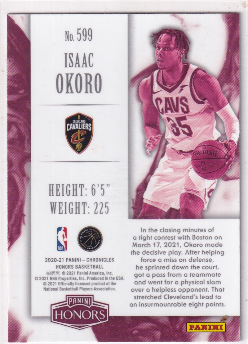 2020-21 Panini Chronicles #599 Isaac Okoro | eBay