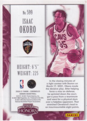 2020-21 Panini Chronicles #599 Isaac Okoro | eBay