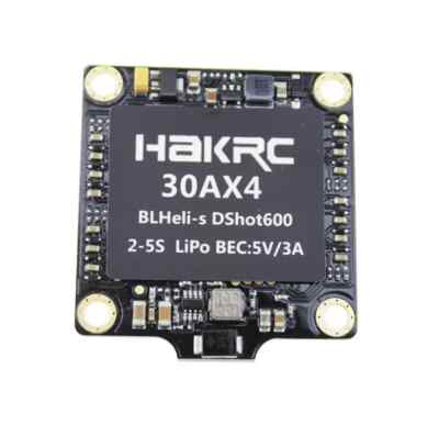 HakRC 30A 4-in-1 BLHeli_S 2-5S Dshot600 30x30mm ESC with 5V 3A BEC