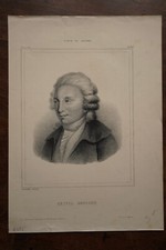 GENTIL BERNARD PIERRE JOSEPH (1708-1775) PORTRAIT ENGRAVING 19th century, born in GRENOBLE