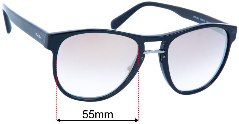 SFx Replacement Sunglass Lenses fits Prada SPR 09U - 55mm  display picture 1