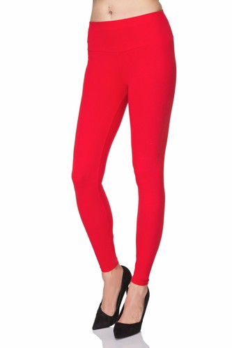 Women's Full Length High Waisted Cotton Leggings Plain Pants 8-20 UK Size LWP - Picture 73 of 102