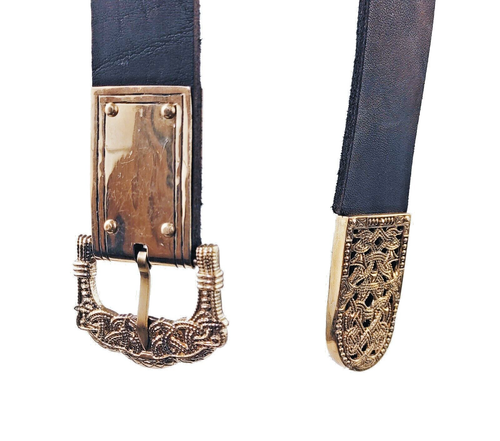 Medieval Norway Leather Belt, 11-12th Century Viking Replica Waist Belt - Picture 2 of 8